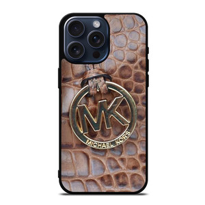 MICHAEL KORS BROWN LEATHER iPhone 15 Pro Max Case Cover