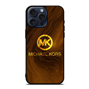 MICHAEL KORS GOLDEN MARBLE LOGO ICON iPhone 15 Pro Max Case Cover