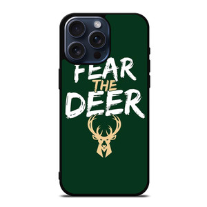 MILWAUKEE BUCKS LOGO BASEBALL FEAR THE DEER iPhone 15 Pro Max Case Cover