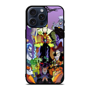 NEW DISNEY VILLAINS CARTOON iPhone 15 Pro Max Case Cover