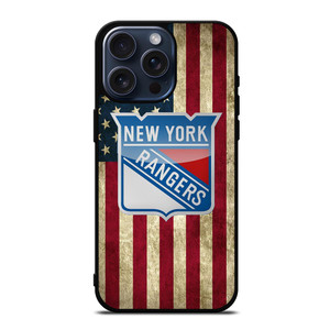 NEW YORK RANGERS NHL AMERICAN FLAG iPhone 15 Pro Max Case Cover
