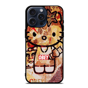 OBEY HELLO KITTY iPhone 15 Pro Max Case Cover OBEY HELLO KITTY iPhone 15 Pro Max Case Cover