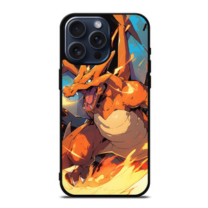 POKEMON CHARIZAR POCKET MONSTERS ART iPhone 15 Pro Max Case Cover