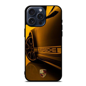 PORSCHE LOGO CAR YELOOW iPhone 15 Pro Max Case Cover