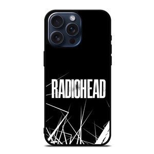 RADIOHEAD ROCK BAND LOGO BLACK iPhone 15 Pro Max Case Cover