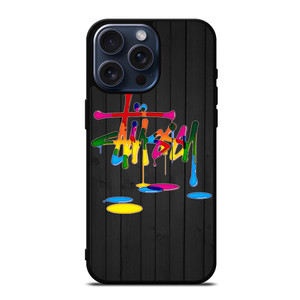 STUSSY PAINT LOGO iPhone 15 Pro Max Case Cover