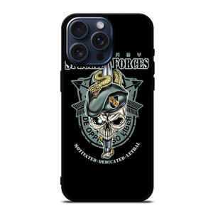 US ARMY SPECIAL FORCES LOGO SKULL iPhone 15 Pro Max Case Cover
