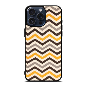 YELLOW BROWN CHEVRON PATTERN iPhone 15 Pro Max Case Cover