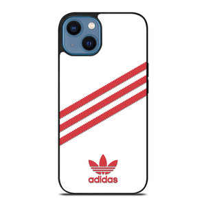ADIDAS ORIGINALS STRIPES WHITE RED iPhone 14 Case Cover