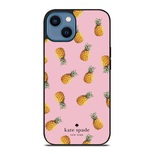 KATE SPADE NEW YORK LOGO PINEAPPLES iPhone 14 Case Cover