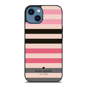 KATE SPADE NEW YORK LOGO STRIPES PATTERN iPhone 14 Case Cover