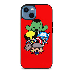 KAWAII CAPTAIN AMERICA HULK THOR WOLVERINE Marvel Avengers iPhone 14 Case Cover
