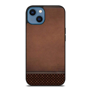 LV LOUIS VUITTON LOGO BROWN LEATHER BAG iPhone 14 Case Cover