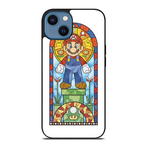 MARIO BROSS NINTENDO GLASS ART iPhone 14 Case Cover
