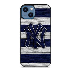 NEW YORK YANKEES BASEBALL TEAM WOODEN LOGO iPhone 14 Case Cover