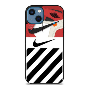 NIKE AIR JORDAN SHOES OFF WHITE LOGO iPhone 14 Case Cover
