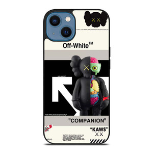 OFF WHITE KAWS COMPANION iPhone 14 Case Cover