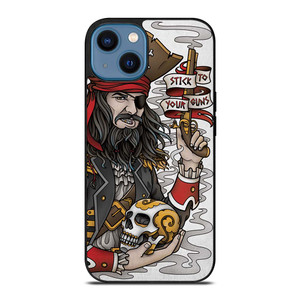 PIRATE STICK TO YOUR GUNS TATTOO iPhone 14 Case Cover
