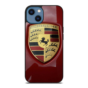 PORSCHE LOGO EMBLEM RED iPhone 14 Case Cover