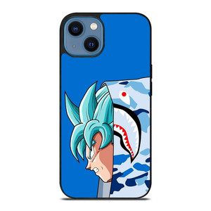 SON GOKU BAPE DRAGON BALL SAIYAN BLUE iPhone 14 Case Cover