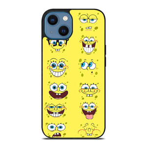 SPONGE BOB MOOD FACE iPhone 14 Case Cover