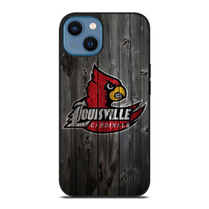 UNIVERSITY OF LOUISVILLE CARDINALS WOOD iPhone 14 Case Cover