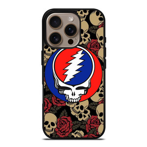 GREATEFUL DEAD BAND ICON SKULL AND ROSE iPhone 16 Pro Case Cover