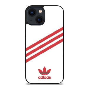 ADIDAS ORIGINALS STRIPES WHITE RED iPhone 14 Plus Case Cover