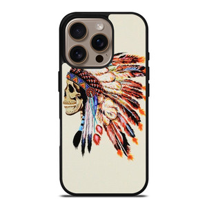 INDIAN FEATHER SKULL iPhone 16 Pro Case Cover INDIAN FEATHER SKULL iPhone 16 Pro Case Cover