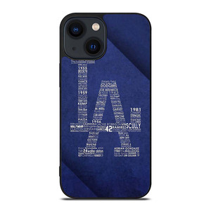 LA DODGERS LOS ANGELES LOGO BASEBALL TEAM TYPOGRAPHY iPhone 14 Plus Case Cover