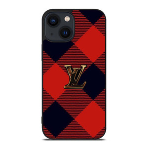 LOUIS VUITTON LV LOGO PATTERN RED iPhone 14 Plus Case Cover