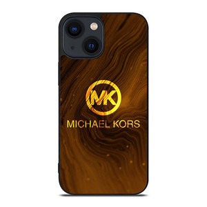 MICHAEL KORS GOLDEN MARBLE LOGO ICON iPhone 14 Plus Case Cover