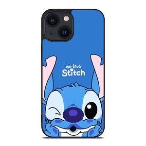 WE LOVE STITCH AND LILO CARTOON iPhone 14 Plus Case Cover