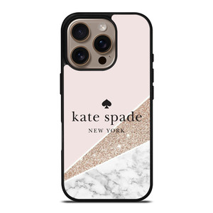 KATE SPADE NEW YORK LOGO SPARKLE MARBLE ICON iPhone 16 Pro Case Cover