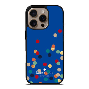KATE SPADE NEW YORK LOGO SPARKLE POLKADOTS ICON iPhone 16 Pro Case Cover