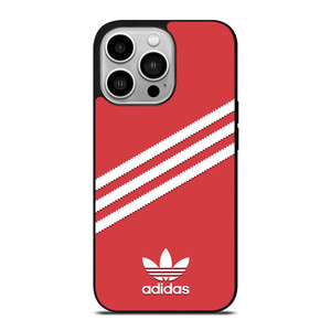 ADIDAS ORIGINALS STRIPES SCARLET RED iPhone 14 Pro Case Cover