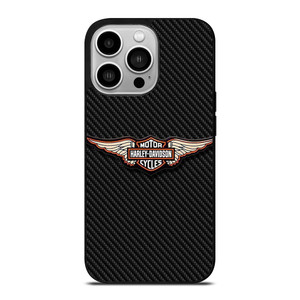 HARLEY DAVIDSON LOGO MOTORCYCLES COMPANY CARBON iPhone 14 Pro Case Cover