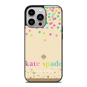 KATE SPADE NEW YORK LOGO COLORFUL POLKADOTS iPhone 14 Pro Case Cover