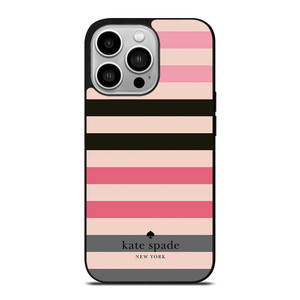 KATE SPADE NEW YORK LOGO STRIPES PATTERN iPhone 14 Pro Case Cover