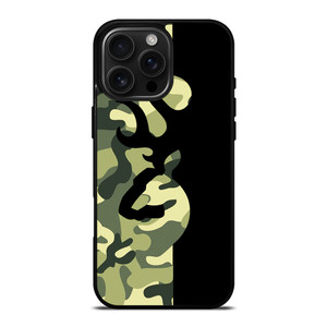 BROWNING LOGO CAMO BLACK iPhone 16 Pro Max Case Cover BROWNING LOGO CAMO BLACK iPhone 16 Pro Max Case Cover