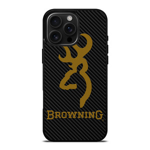BROWNING LOGO CARBON iPhone 16 Pro Max Case Cover BROWNING LOGO CARBON iPhone 16 Pro Max Case Cover