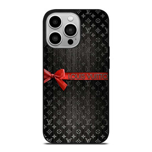 LOUIS VUITTON LV LOGO PATTERN RED RIBBON iPhone 14 Pro Case Cover