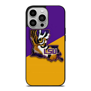 LSU TIGERS LOGO LOUSIANA STATE UNIVERSITY BASKETBALL iPhone 14 Pro Case Cover