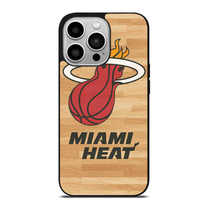 MIAMI HEAT LOGO WOODEN iPhone 14 Pro Case Cover