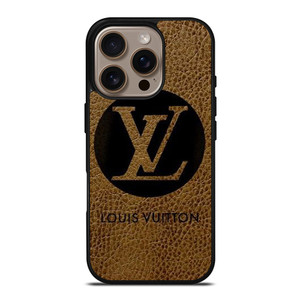 LOUIS VUITTON PARIS LV LOGO LEATHER iPhone 16 Pro Case Cover LOUIS VUITTON PARIS LV LOGO LEATHER iPhone 16 Pro Case Cover