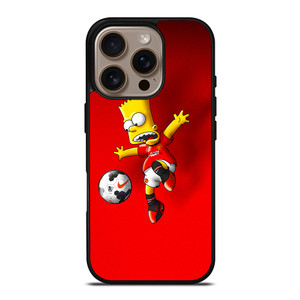 MANCHESTER UNITED BART SIMPSON iPhone 16 Pro Case Cover MANCHESTER UNITED BART SIMPSON iPhone 16 Pro Case Cover