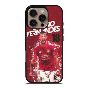 MANCHESTER UNITED BRUNO FERNANDES iPhone 16 Pro Case Cover MANCHESTER UNITED BRUNO FERNANDES iPhone 16 Pro Case Cover