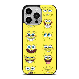 SPONGE BOB MOOD FACE iPhone 14 Pro Case Cover