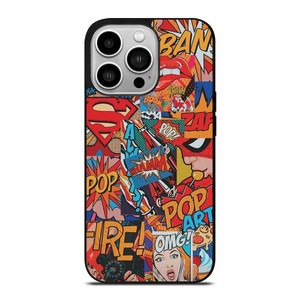 SUPERHERO DC MARVEL POP ART iPhone 14 Pro Case Cover