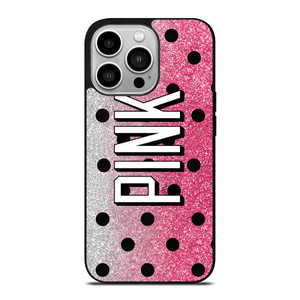 VICTORIA'S SECRET PINK LOGO SPARKLE iPhone 14 Pro Case Cover